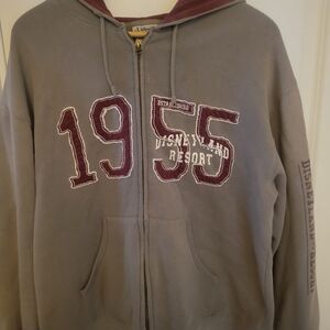 Disneyland Resort Gray and Maroon Hoodie